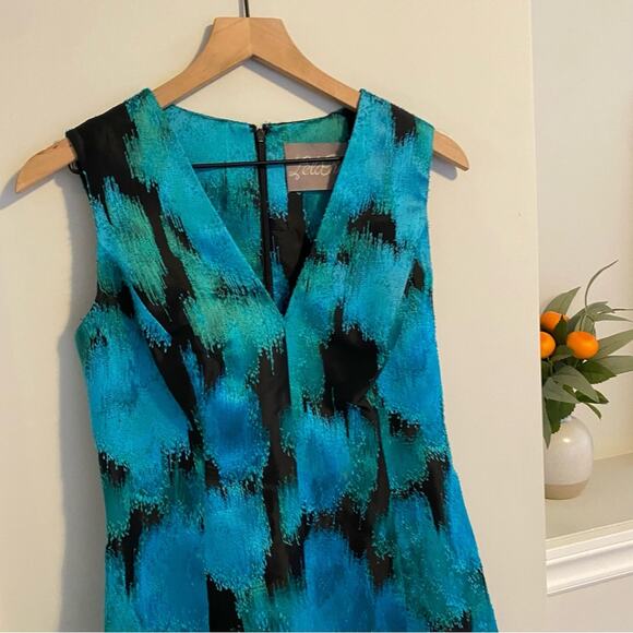 Lela Rose Blue Green Vibrant Cocktail Mini Dress 6 - Picture 7 of 10